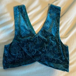 Velvet Crop top from urban outfitters. Size L but runs small more like M.
